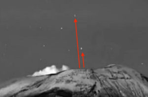 Ovnis, volcán Popocatepetl.
