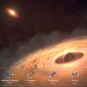 Post thumbnail of Webb descubre un disco rico en carbono que podría ser la cuna de lunas en un exoplaneta